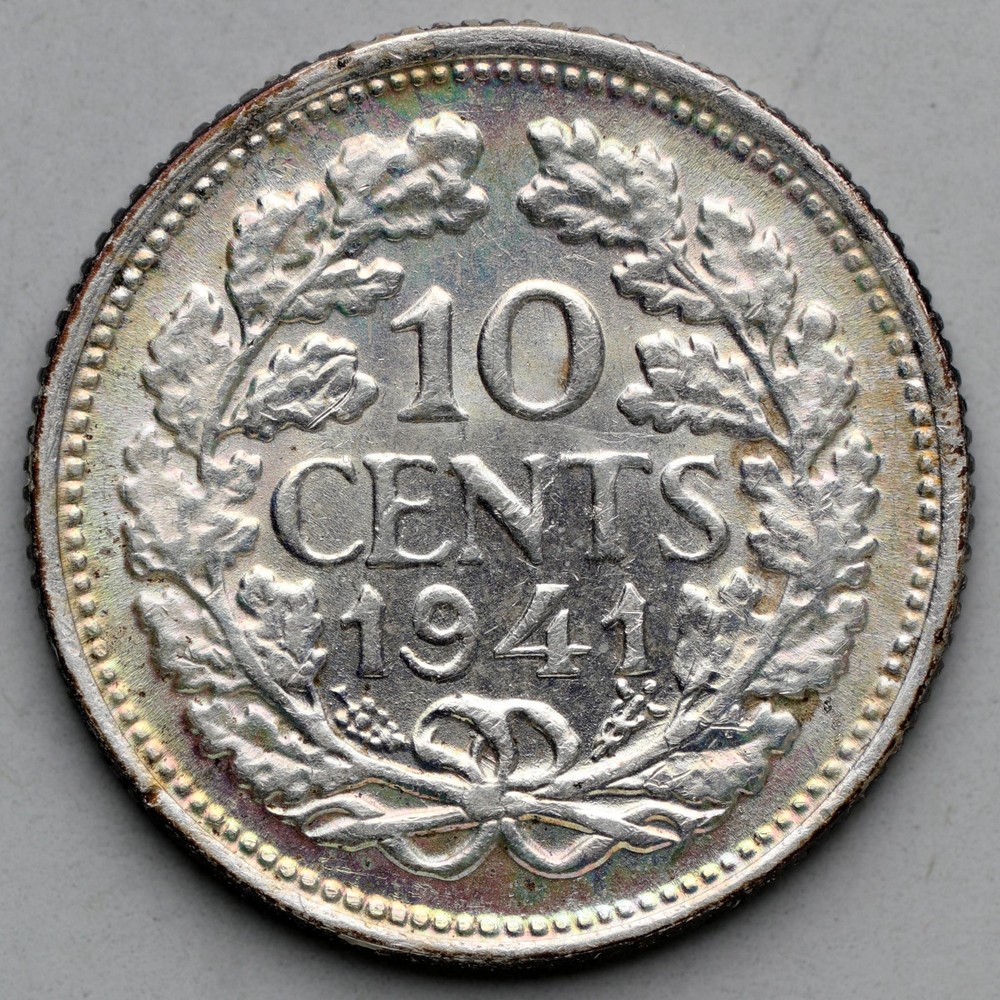 1941 Netherlands 10 Cents