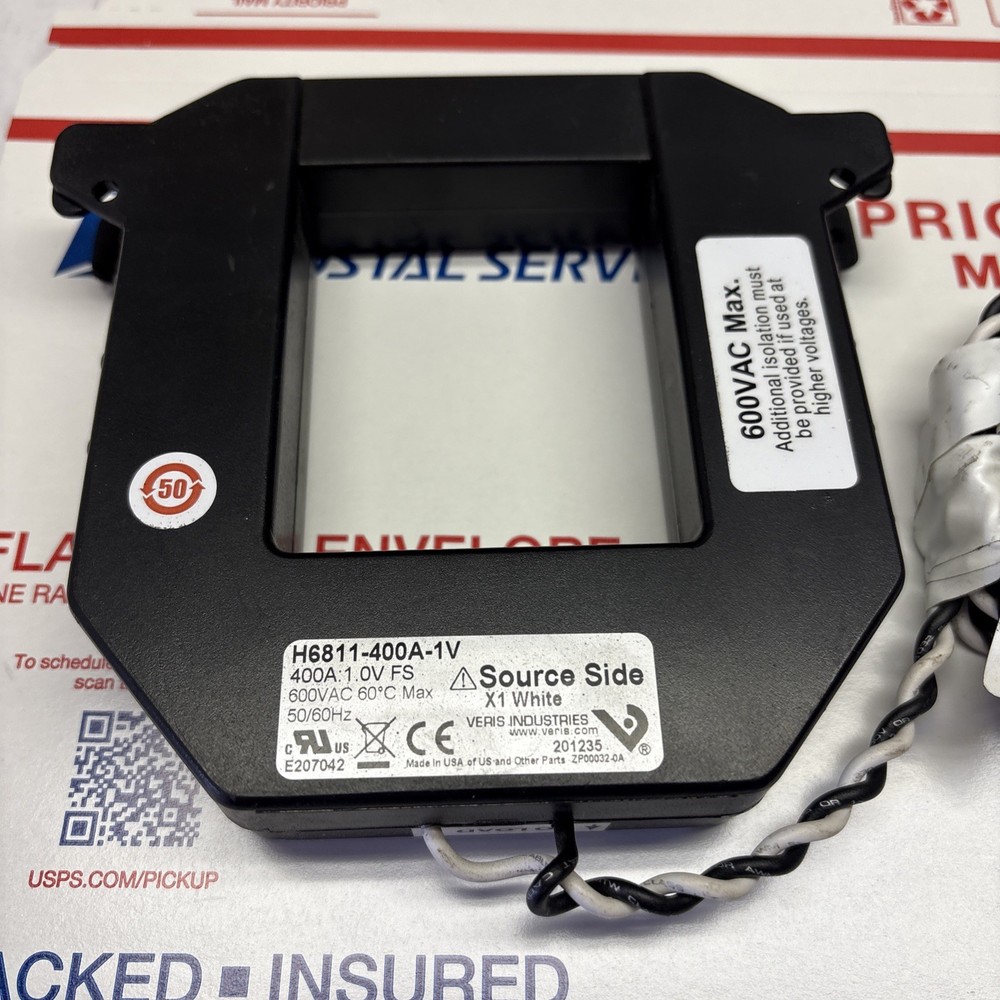Veris H6811-400A-1V Medium Split Core Current Transformer, 400A: 1V