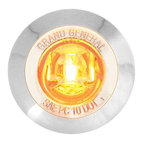 75221 1-1/4” Dual Function Mini LED Light with Chrome Amber/Clear w/Bezel