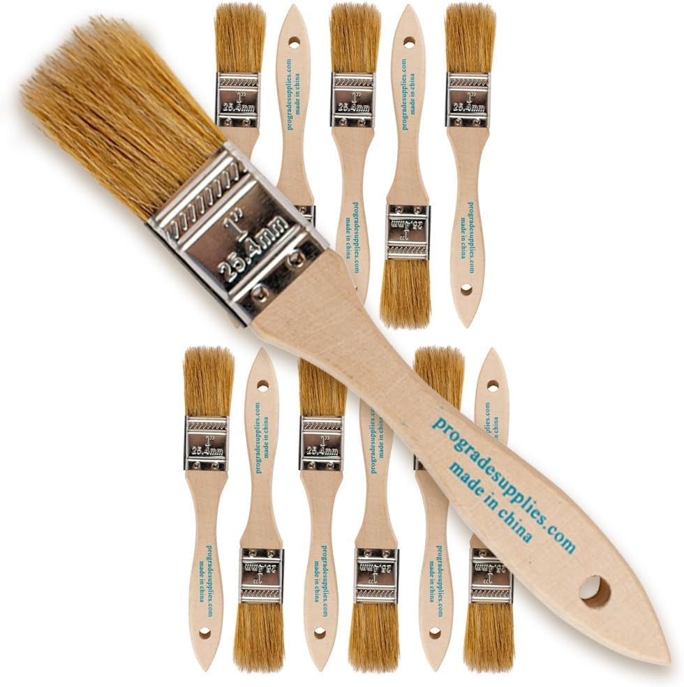1" Chip Brushes – Disposable Paint Brushes (12 Pack) DIY Pack for Touch Up,