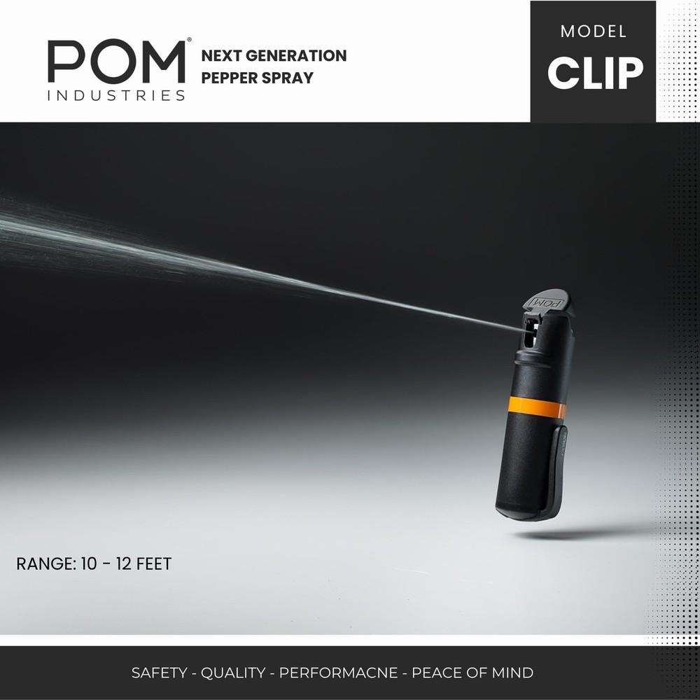 Pepper Spray Combo Pack Clip & Keychain - Maximum Strength OC Spray Self Defe...
