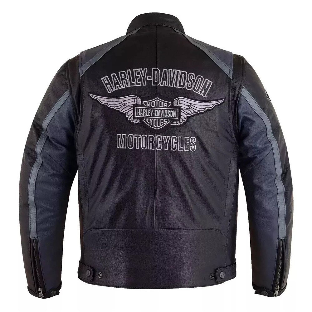 Harley Davidson Men’s CLASSIC CRUISER Jacket Biker Genuine Leather Jacket