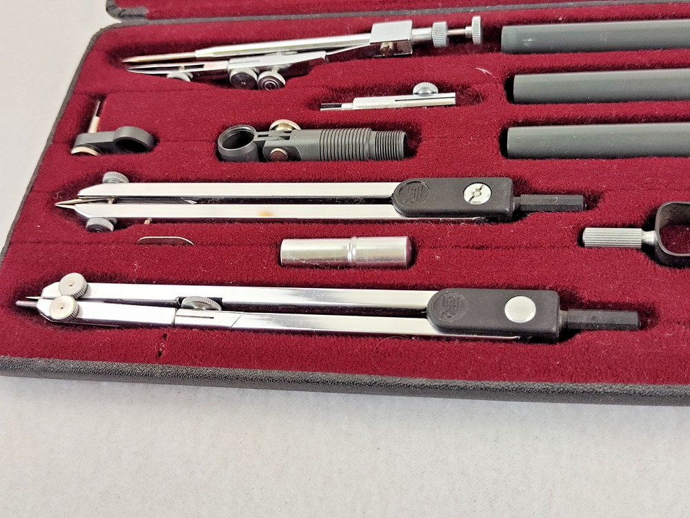 Antique German Original Richter K7AH Precision Technical Drafting Tools Full Set