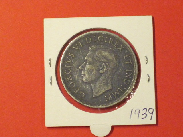 1939 Royal Visit Commemorative Silver Dollar - Canada - 80% Silver