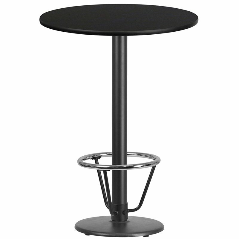 Flash Furniture 30Rd Laminate Table-Rd Base In Black