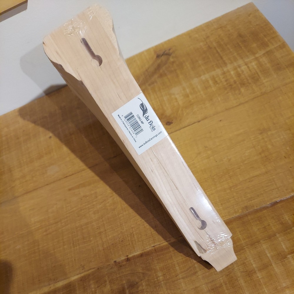 12" Traditional Corbel in Hard Maple Traditional Solid Wood Smooth Scroll