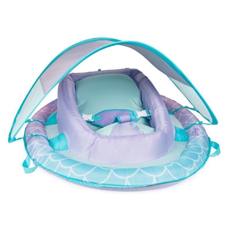 SwimWays Infant Baby Spring Float with Adjustable Sun Canopy - Light Purple