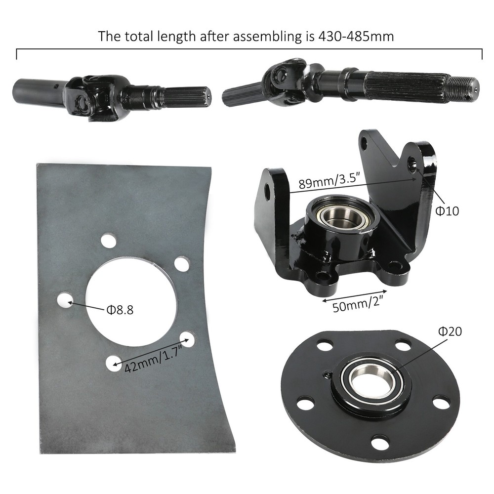 Electirc 4 Wheel Front Drive Axle kit Steering Wheel Rack Swing Arm A-Arm Golf
