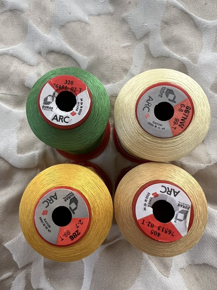 Arc Rayon Embroidery Thread 40wt 1000m Lot Of 4