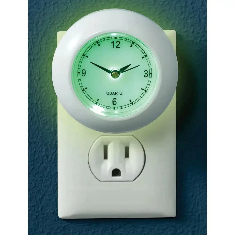 Compact Size Clock Home Bathroom Kitchen Nightlight