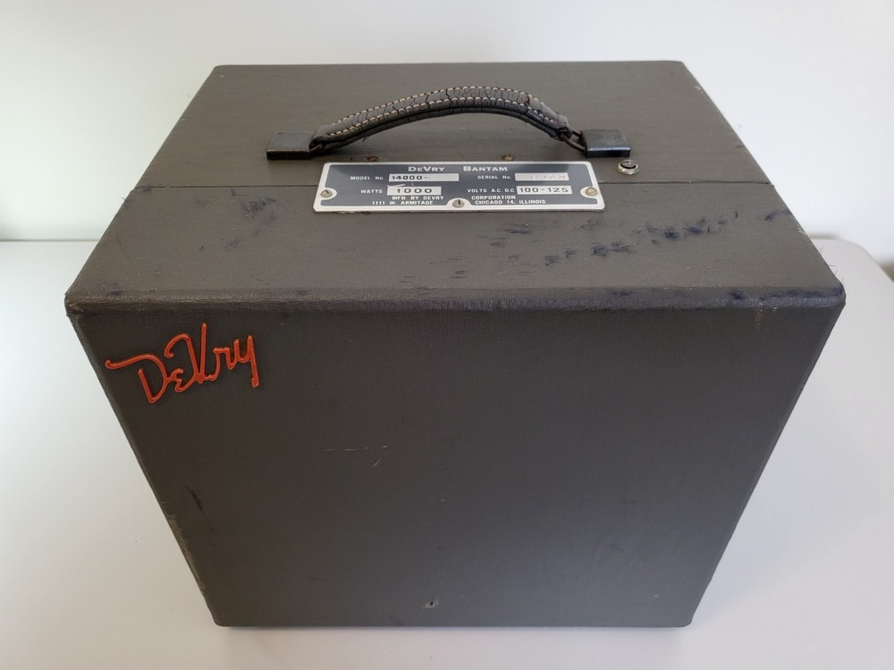 DeVry Bantom 16mm Projector w/ Tube Sound Amplifier - Powers On Nice Condition!