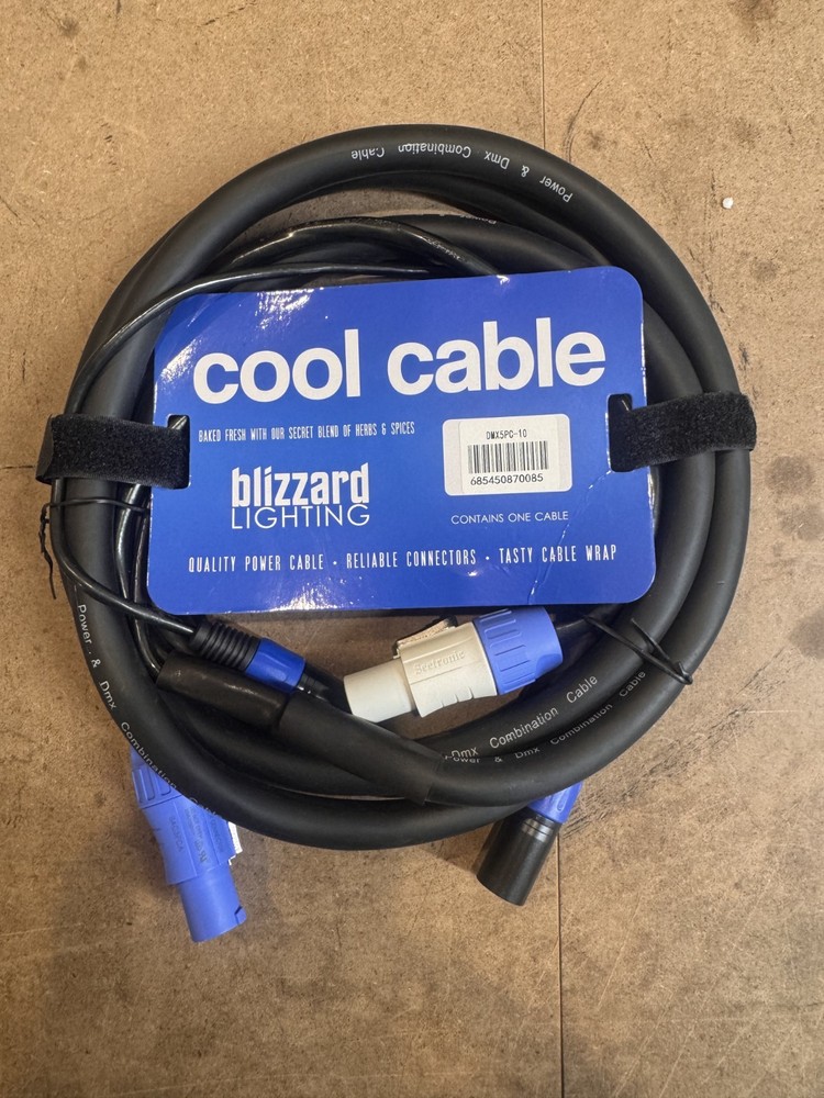 Blizzard Lighting DMX5PC-10, Powercon, 10 ft - Black