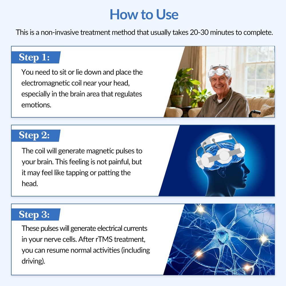 rTMS Treatment Device for Insomnia Depression Transcranial Brain Stimulation New