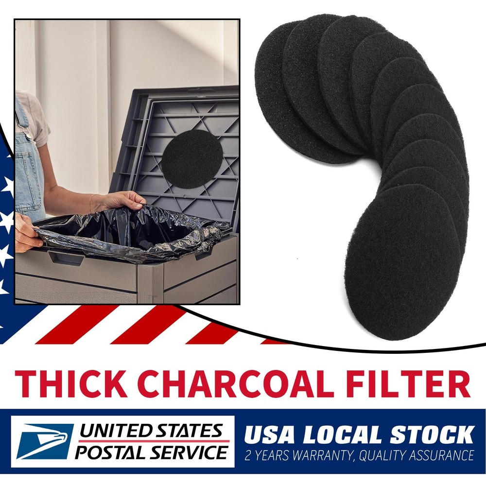 10 Pack 6.7 Inch Compost Bin Filter Media Absorb Unpleasant Odors Efficiently