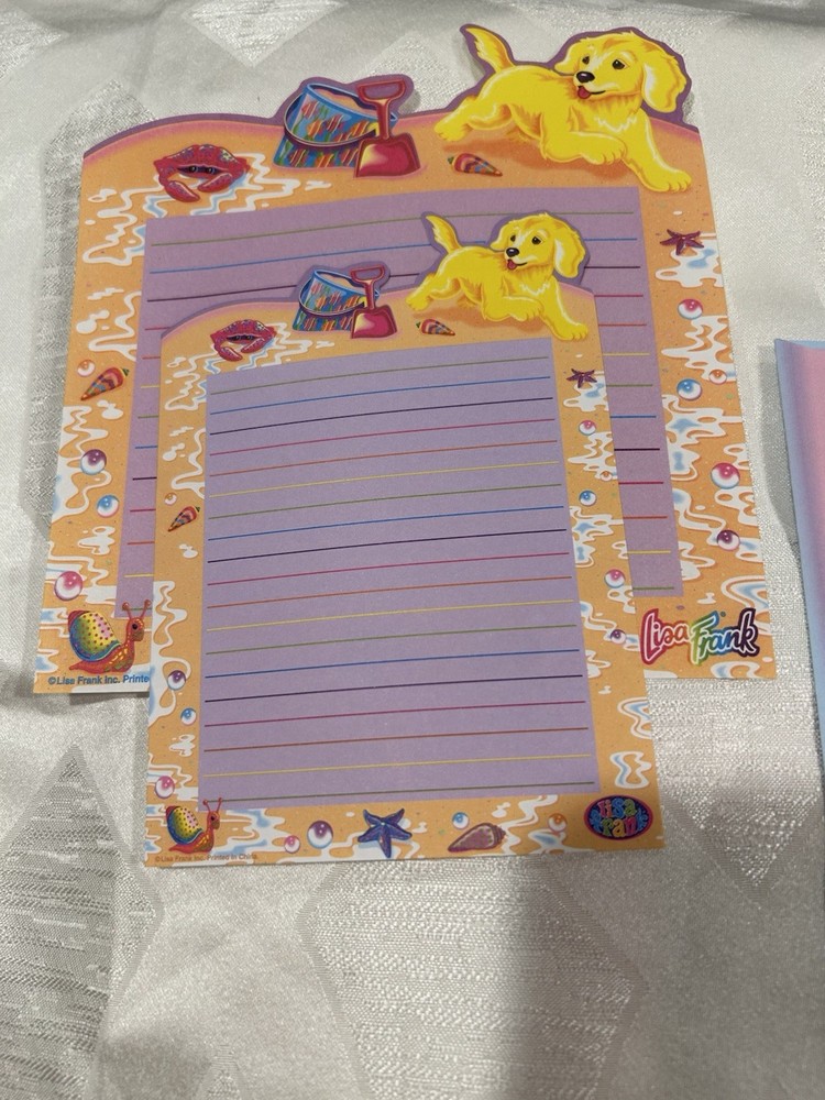 Vintage Lisa Frank Stationery Sheets + Envelope