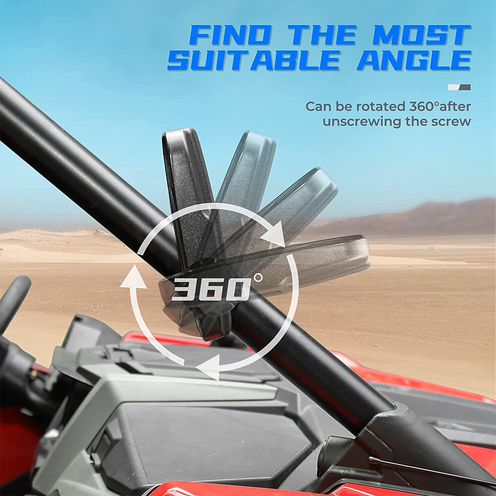 Offroad Rear View Side Mirror Set for ATV UTV Adjustable Driver Passenger Glass