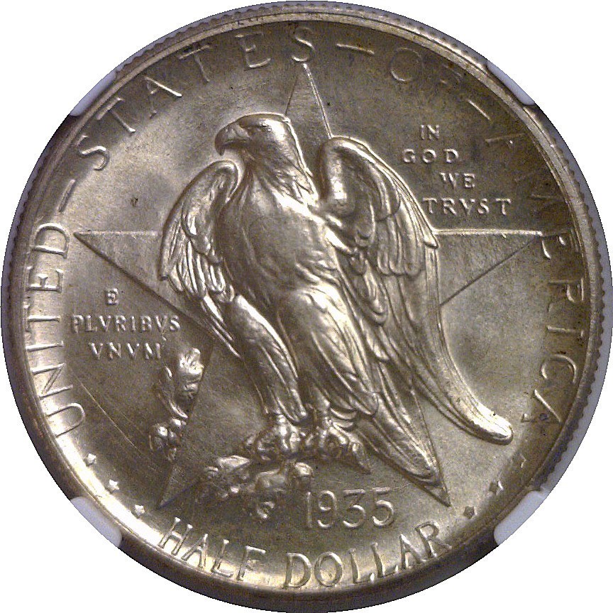 1935-D Texas Commemorative Half Dollar NGC MS-67
