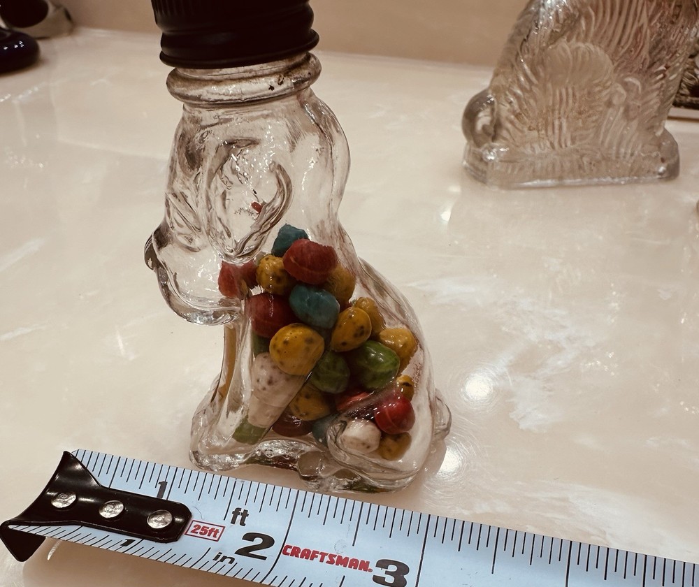 Glass Candy Containers And Book