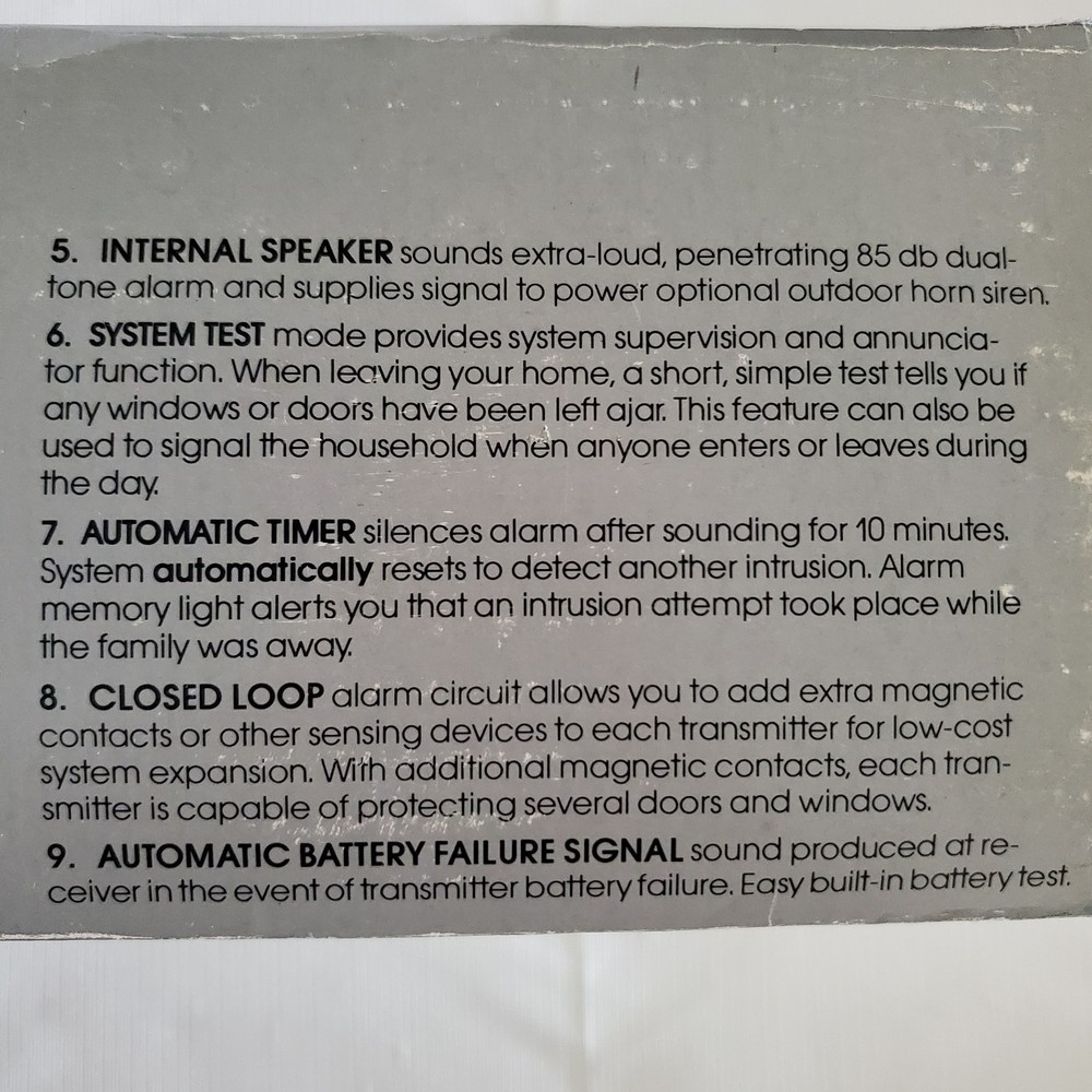 Vtg Universal PERIM-A-TRON Home Alarm System PT-1000 Basic Receiver/Transmitter