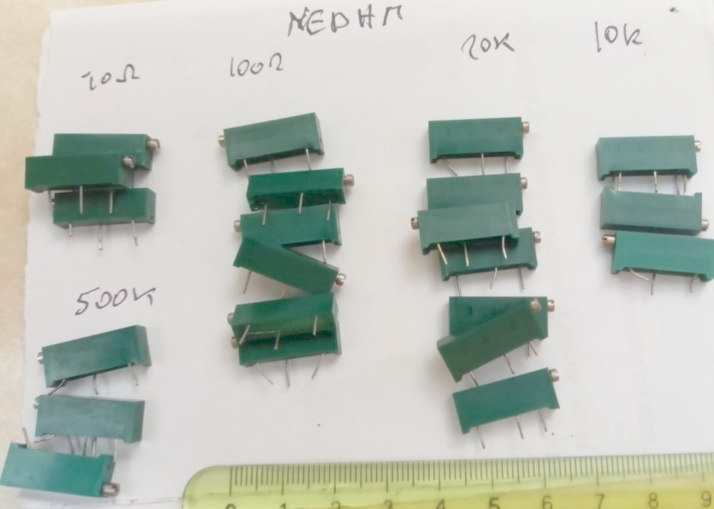 Neohm Horizontal Trimmer KIT 10 RPM TURN VARIOUS VALUES