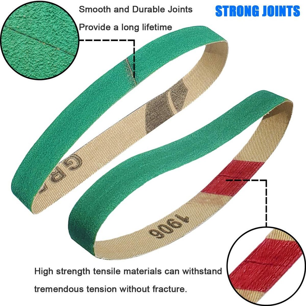 1/2"x10" Replacement Knife Sharpener Sander Belt Kit for Work Sharp WSCMB Combo