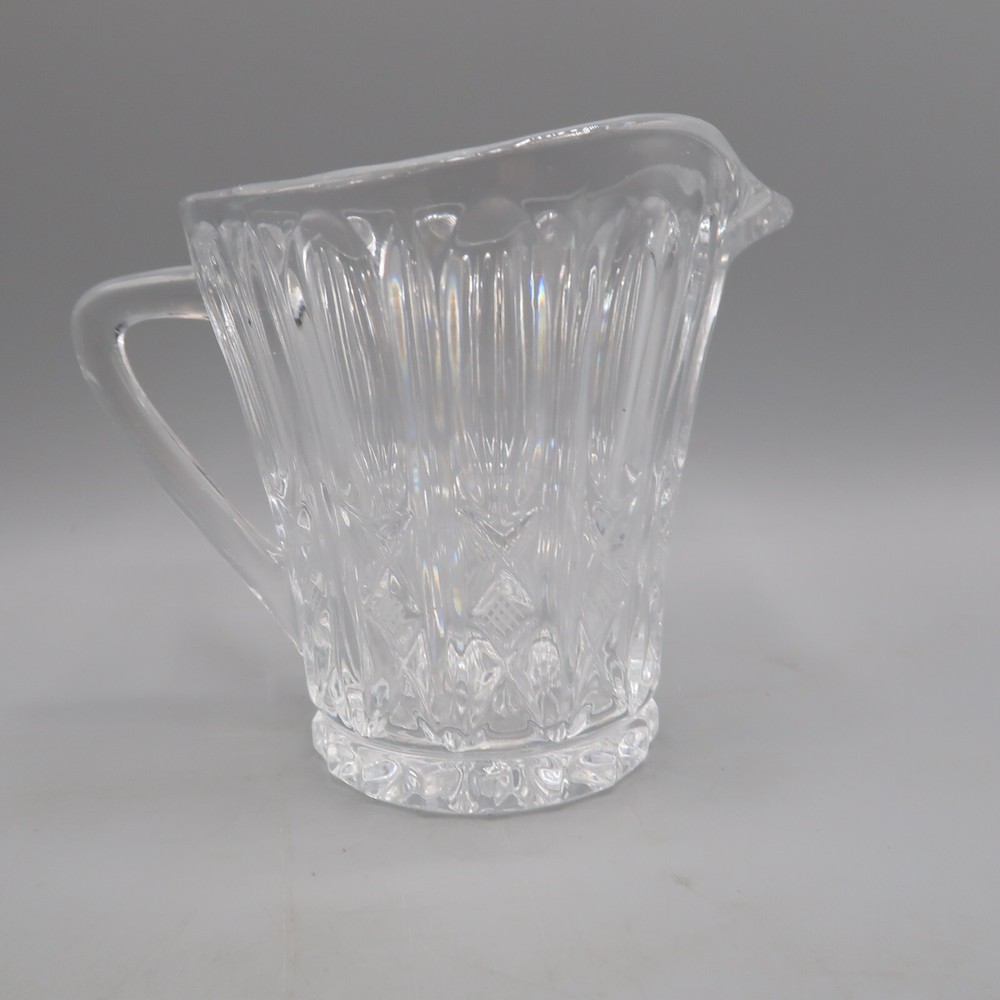 Clear Class Crystal Creamer Replacement 4 in Etched