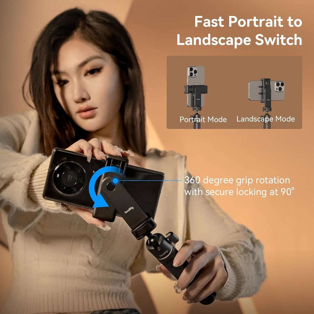 SMALLRIG Universal Phone Holder Easy Loading Fast Switch Phone Clamp Supports