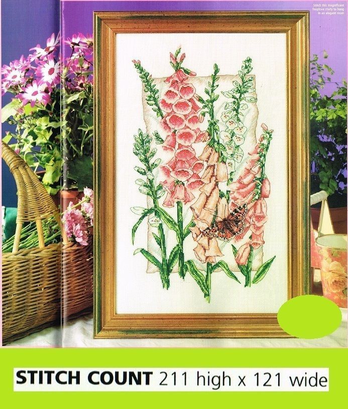 FOXGLOVES FLOWERS   CROSS STITCH  PATTERN ONLY  ALS - S