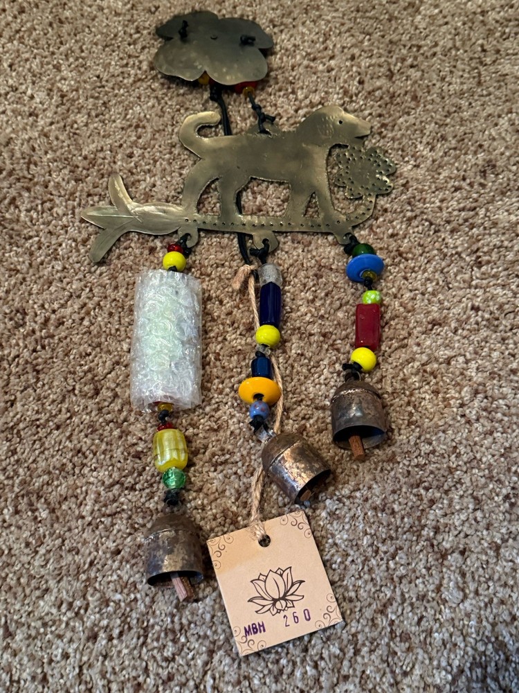 Brass Dog Wind Chimes