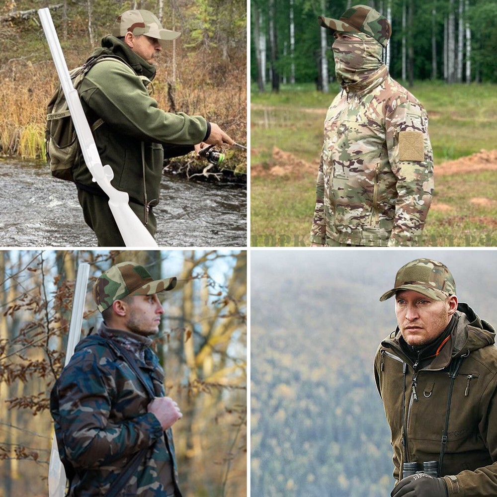 Tactical Operator Cap Adjustable Men Baseball Cap Military Army Camo Patches Hat