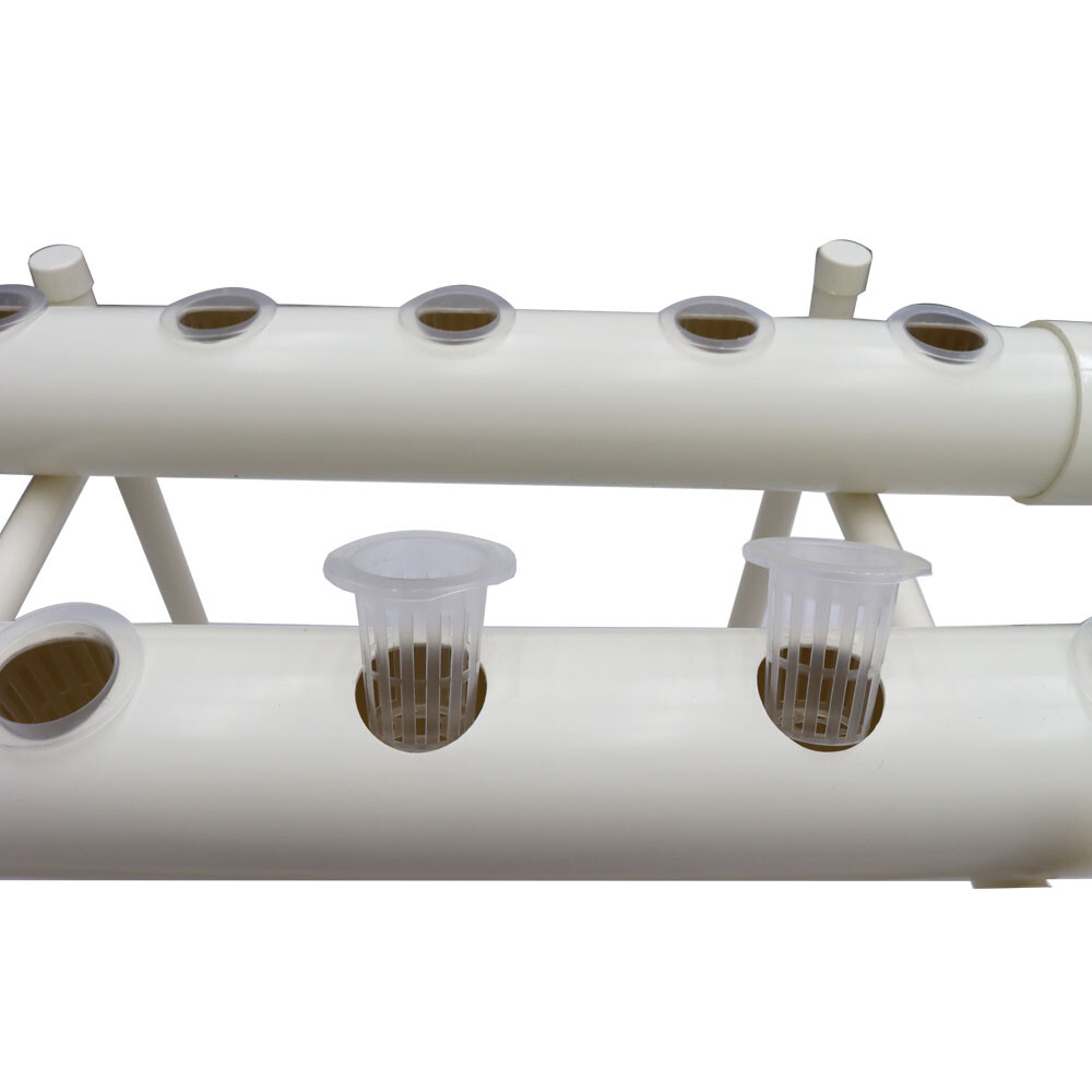 10 Sites Hydroponic System Large Hole Vegetable Grow Kit PVC Pipe