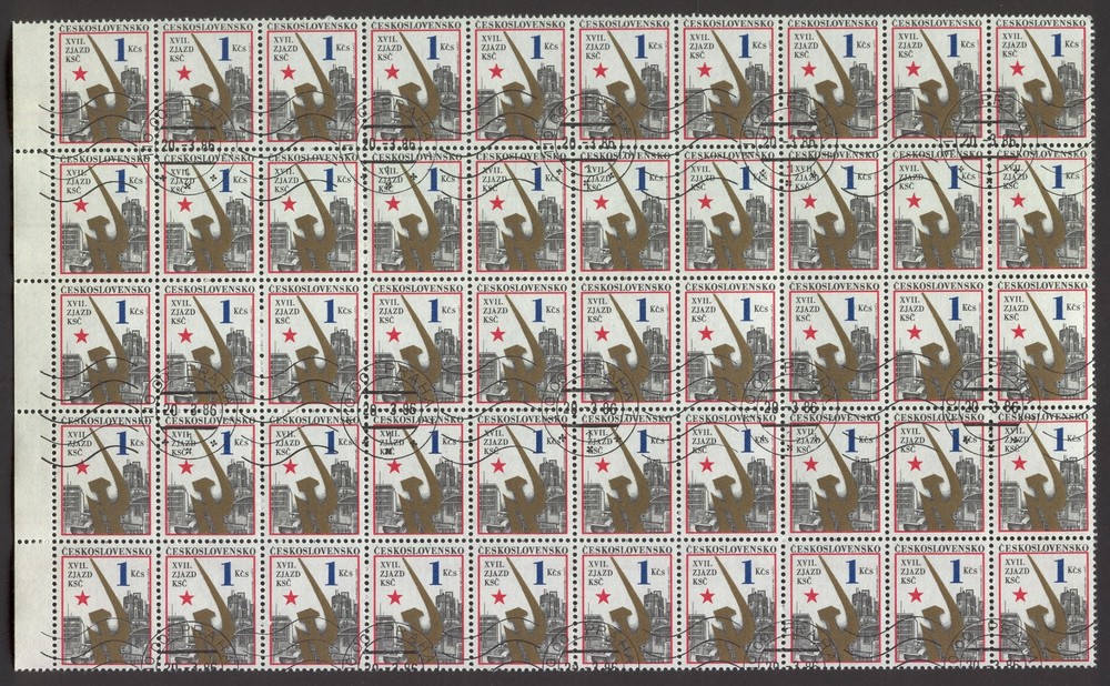 Sheet L85 Czechoslovakia 1986 - 50v