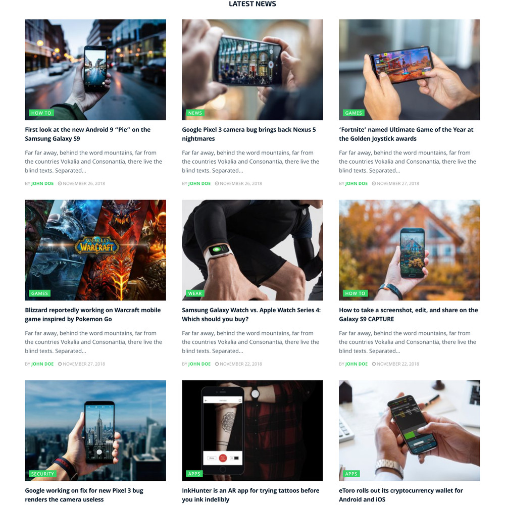 Android Magazine Website Design with Free VPS Web Hosting and Installation