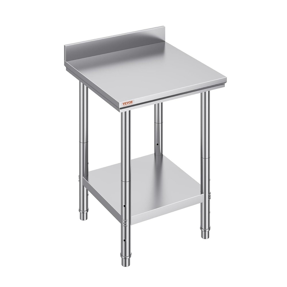 Easy Install 24x24x34 Stainless Steel Kitchen Work Table with Undershelf
