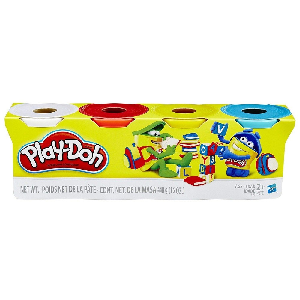 Play-Doh 4 Pack 4 oz Cans Classic Colours Modeling Compound by Hasbro