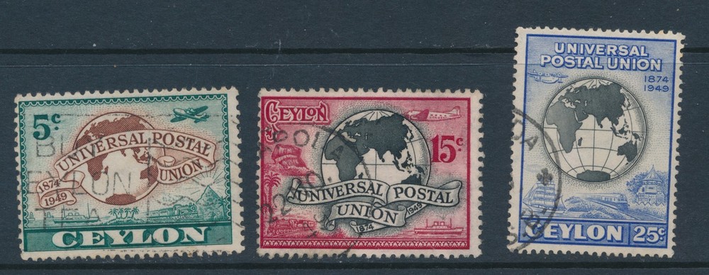CEYLON, 1949 UPU fine used