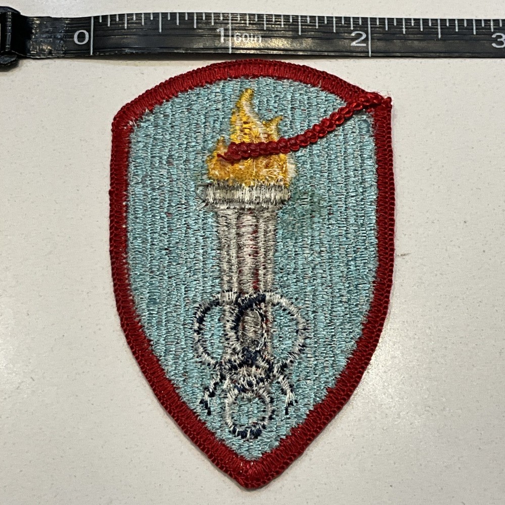 Original U.S. Army Admin Administration Center & School Color Merrowed Patch