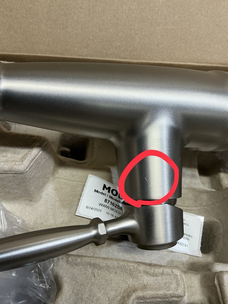 Scratch! MOEN Boman Single Handle Pull-Down Sprayer Kitchen Faucet w/ Soap