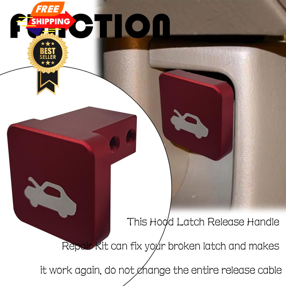 GolTHd Hood Latch Release Implement, Cover Lock Switch, Compatible Red