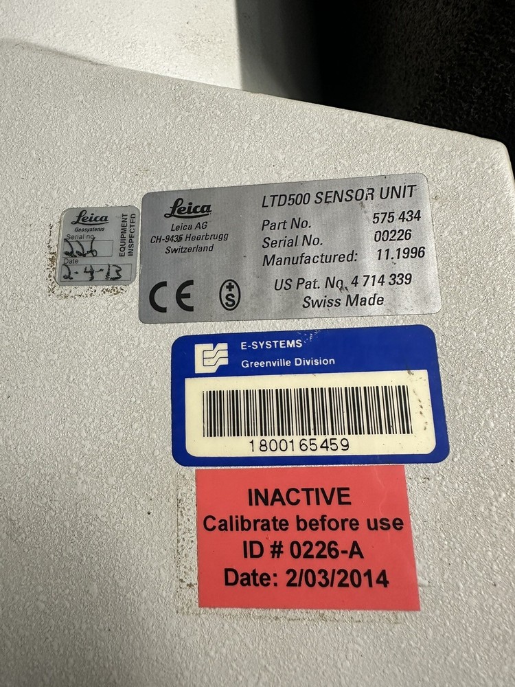 LEICA LTD 500 Laser Tracker Coordinate Measurement Machine Sensor Unit Complete