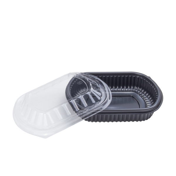Karat 24oz PP Microwaveable Black Take Out Box - 300 pcs, FP-BB24