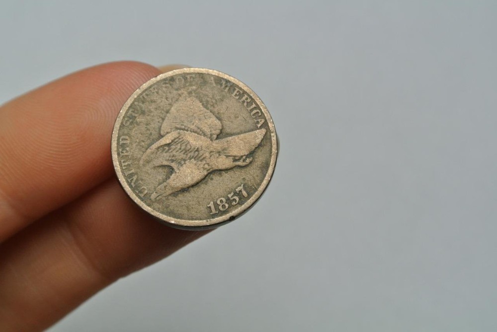 1857 Flying Eagle Cent, VG+ Condition - C5971