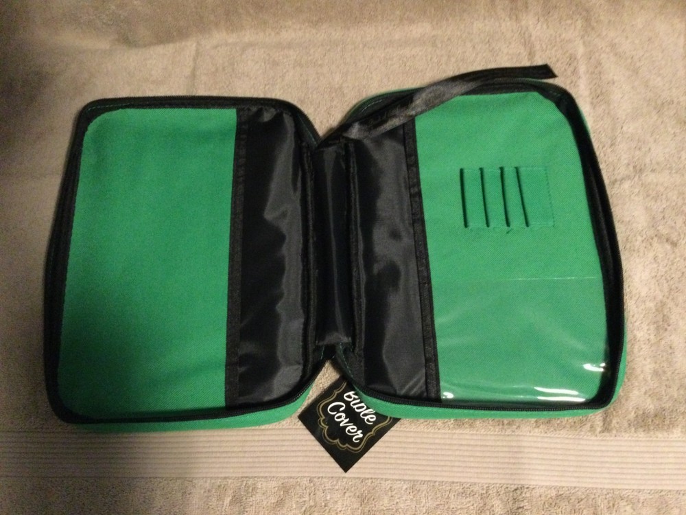 Green Canvas Bible Cover With Scripture Don't Be Afraid Just Believe