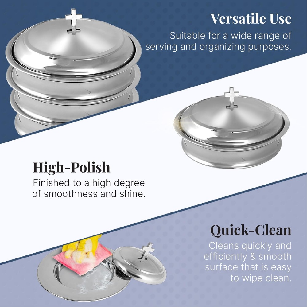 Mayur Exports Communion Ware | Holy Stackable 1 Shiny (Mirror) Finish