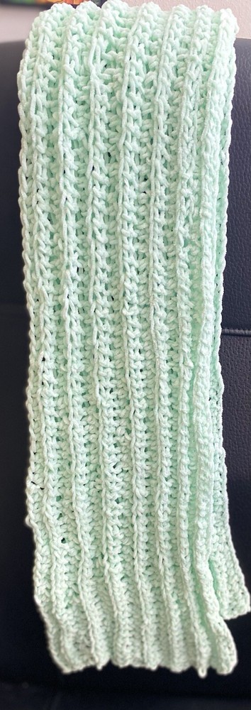 Handmade Crochet Mint Green Scarf
