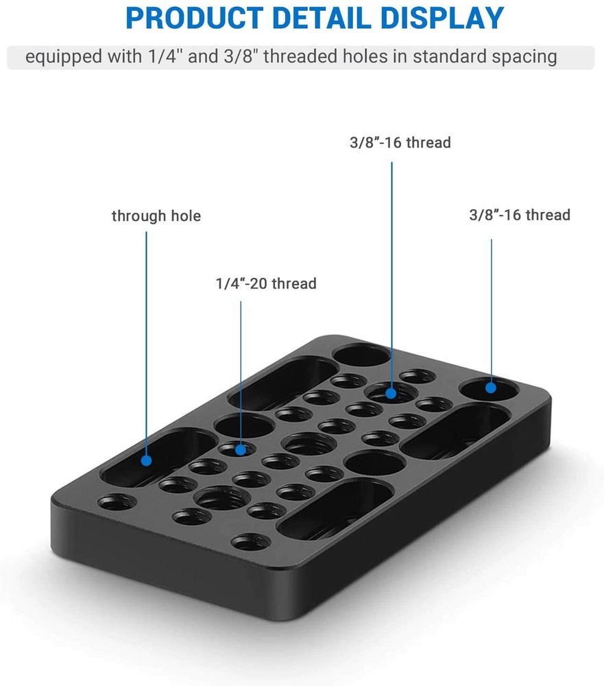 SmallRig Cheese Plate Multi-Function Mounting Plate with 1/4"& 3/8" Threads 1598