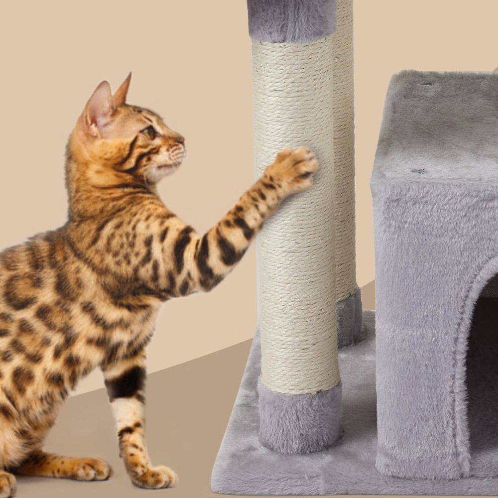 Indoor Cat Tree Tower with Scratching Posts Activity Center