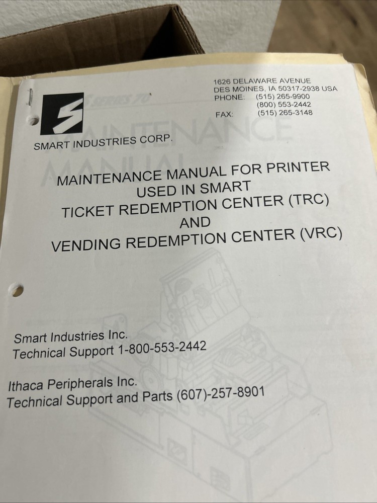 Smart Ticket Shredder Arcade Game OWNERS manual