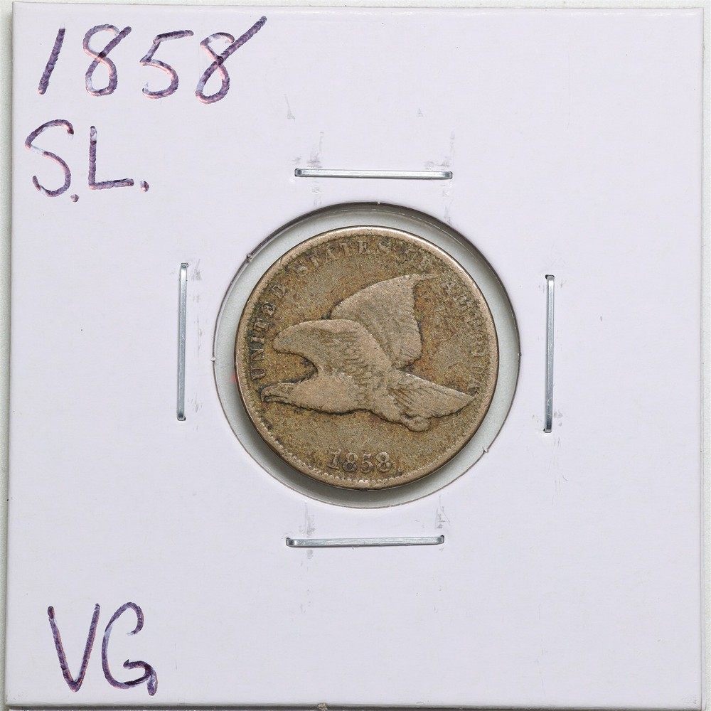 1858 Small Letters 1C Flying Eagle Cent in VG Condition #4754