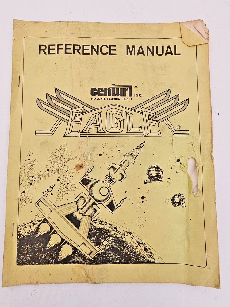 CENTURI EAGLE VIDEO GAME REFERENCE MANUAL
